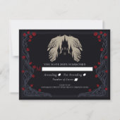Mariage gothique Floral Castle RSVP (Devant)