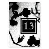 Mariage gothique Noir Blanc Silhouette Cartes de t (Dos)