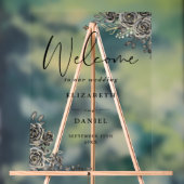 Mariage Gothique Noir Et Or Floral Bienvenue (Neutre)