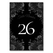 Mariage gothique Rose noir et gris Numéro de table (Par défaut)