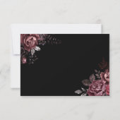 Mariage gothique RSVP Vintage noir floral noir (Dos)
