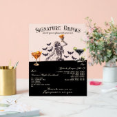 Mariage gothique Squelette Signature Boissons Sign (Mariage)