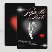 Mariage gothique vintage Invitation (Devant / Derrière)