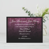 Mariage gothique violet, invitation (Debout devant)