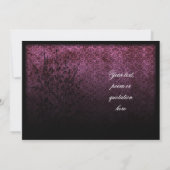 Mariage gothique violet, invitation (Dos)