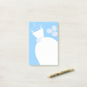 Mariage Gown Bleu note verticale post-it (Sur un bureau)