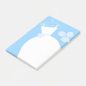 Mariage Gown Bleu note verticale post-it (Incliné)