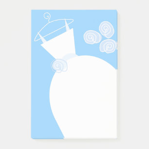 Mariage Gown Bleu note verticale post-it