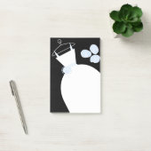 Mariage Gown Bleu vertical noir post-it note (Bureau)