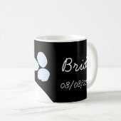 Mariage Gown Blue 'Bride' mug noir (Devant droit)