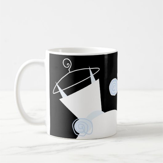 Mariage Gown Blue 'Bride' mug noir (Gauche)