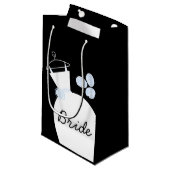 Mariage Gown Blue Bride sac cadeau noir (Devant Angle)