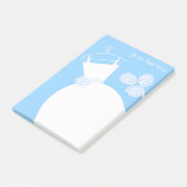 Mariage Gown Blue texte post-it note (Incliné)