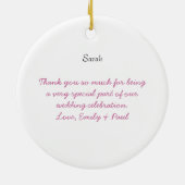 Mariage Gown Bridesmaid Mariage Ornement de Noël (Dos)