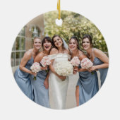 Mariage Gown Bridesmaid Mariage Ornement de Noël (Dos)