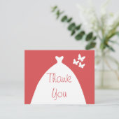 Mariage Gown Merci Arrière - plan rose (Debout devant)