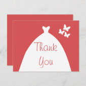 Mariage Gown Merci Arrière - plan rose (Devant / Derrière)