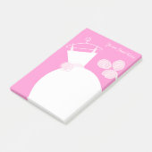 Mariage Gown Pink texte post-it note (Incliné)