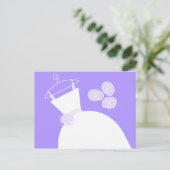 Mariage Gown Purple carte postale horizontale (Debout devant)