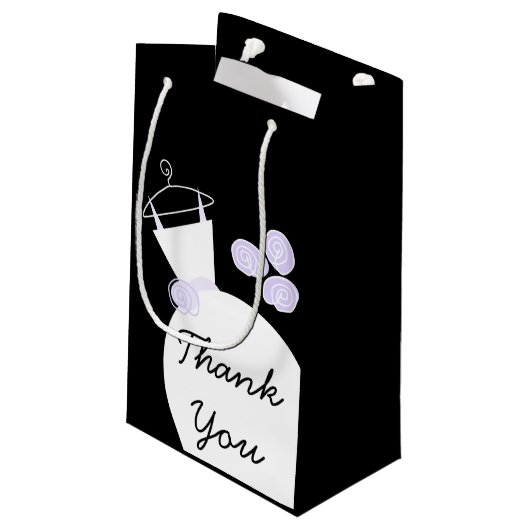 Mariage Gown Purple Merci sac cadeau noir (Dos Angle)