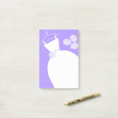 Mariage Gown Purple note verticale post-it (Sur un bureau)
