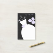 Mariage Gown Purple texte noir post-it note (Sur un bureau)