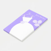Mariage Gown Purple texte post-it note (Incliné)