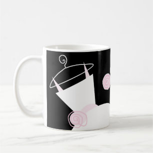 Mariage Gown rose 'Bride Groom' tasse noir