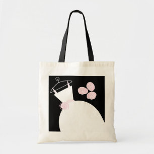 Mariage Gown sac fourre-tout rose noir