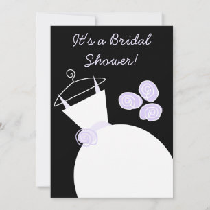 Mariage Gown violet douche nuptiale invitation noi