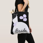 Mariage Gown violet mariée sur tout le sac fourre- (De près)