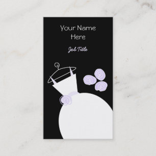 Mariage Gown violet portrait carte de visite noir