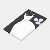 Mariage Gown violet vertical noir post-it note (Incliné)