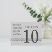 MARIAGE GRAS et ARGENT Numéro de table Réception d (Debout devant)