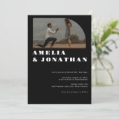 Mariage gras moderne | Invitation photo Boho Arch (Debout devant)