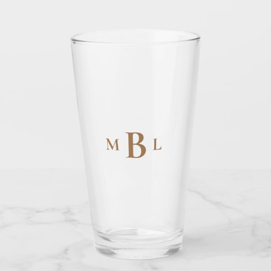 Mariage Gras Monogramme Or Verre Tumbler (Devant)