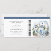 Mariage grec | Carte d'embarquement Enregistrer la (Devant)