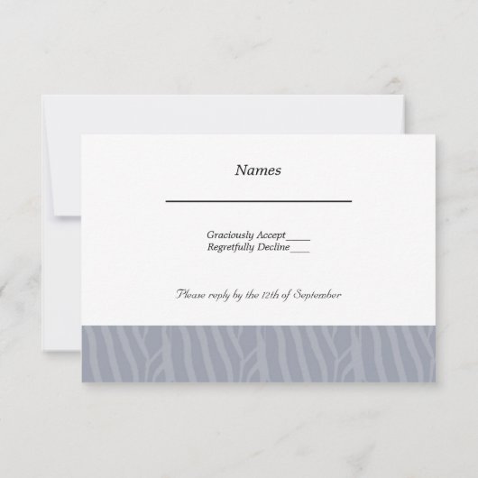 Mariage gris argent RSVP (Dos)
