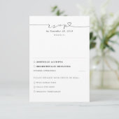 Mariage gris moderne minimal RSVP (Debout devant)