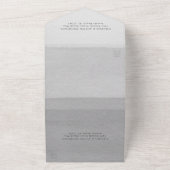 Mariage gris moderne tout en une invitation (Dehors)