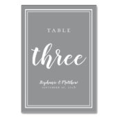 Mariage gris ultime Numéro de table trois simple (Par défaut)