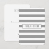 Mariage gris ultra moderne rayé RSVP (Devant / Derrière)