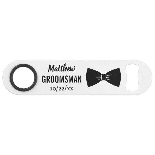 Mariage Groomsman Bachelor Party Black Bow Cravate (Devant (Horizontal))