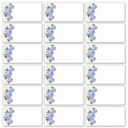 Mariage Guest Blank Ajouter le nom Étiquette Blue  (Devant)