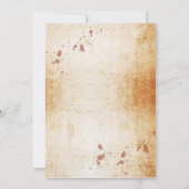 Mariage Halloween Cadre gothique Invitation Vintag (Dos)