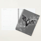 Mariage Halloween noir chauve-souris et diamants (Devant avec enveloppe)