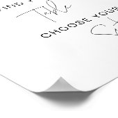 Mariage HARLOW Place Card Affiche de bienvenue de (Coin)