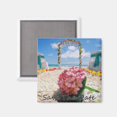 Mariage hawaïen Enregistrer La Date Magnet (Recto/Verso)