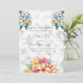 Mariage hawaïen Frangipani Enregistrer La Carte Da (Debout devant)