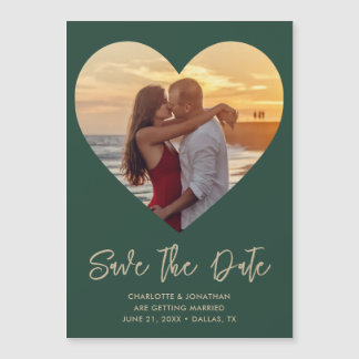 Mariage Heart Enregistrer La Date Photo Carte Magn